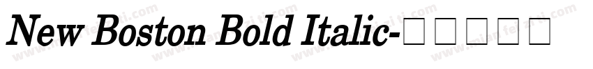 New Boston Bold Italic字体转换